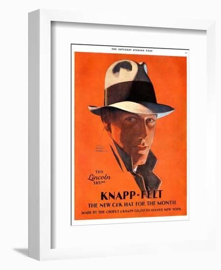 Knapp-Felt, Magazine Advertisement, USA, 1920-null-Framed Giclee Print