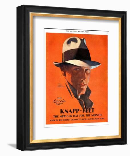 Knapp-Felt, Magazine Advertisement, USA, 1920-null-Framed Giclee Print