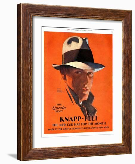 Knapp-Felt, Magazine Advertisement, USA, 1920-null-Framed Giclee Print