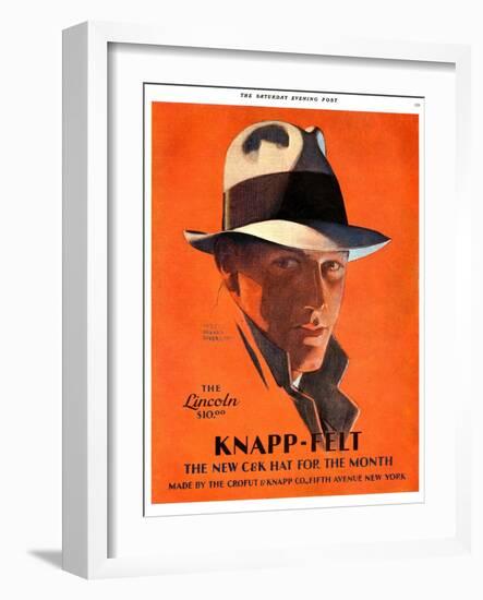 Knapp-Felt, Magazine Advertisement, USA, 1920-null-Framed Giclee Print