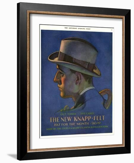 Knapp-Felt, Magazine Advertisement, USA, 1920-null-Framed Giclee Print