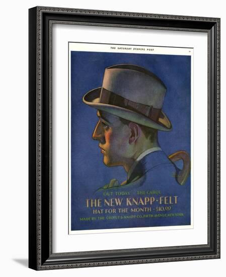 Knapp-Felt, Magazine Advertisement, USA, 1920-null-Framed Giclee Print