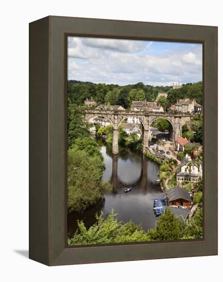 Knaresborough Viaduct and River Nidd in Summer, Knaresborough, North Yorkshire, Yorkshire, England-Mark Sunderland-Framed Premier Image Canvas