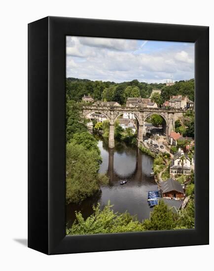 Knaresborough Viaduct and River Nidd in Summer, Knaresborough, North Yorkshire, Yorkshire, England-Mark Sunderland-Framed Premier Image Canvas