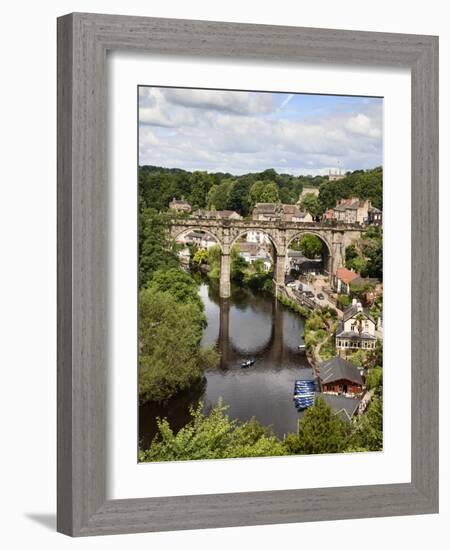 Knaresborough Viaduct and River Nidd in Summer, Knaresborough, North Yorkshire, Yorkshire, England-Mark Sunderland-Framed Photographic Print