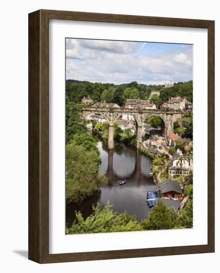 Knaresborough Viaduct and River Nidd in Summer, Knaresborough, North Yorkshire, Yorkshire, England-Mark Sunderland-Framed Photographic Print