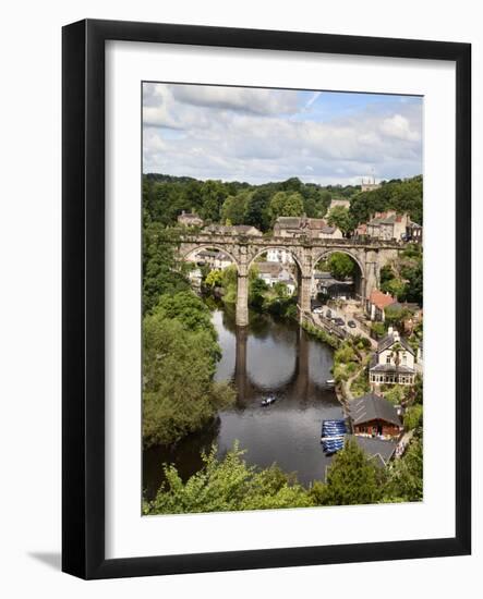 Knaresborough Viaduct and River Nidd in Summer, Knaresborough, North Yorkshire, Yorkshire, England-Mark Sunderland-Framed Photographic Print