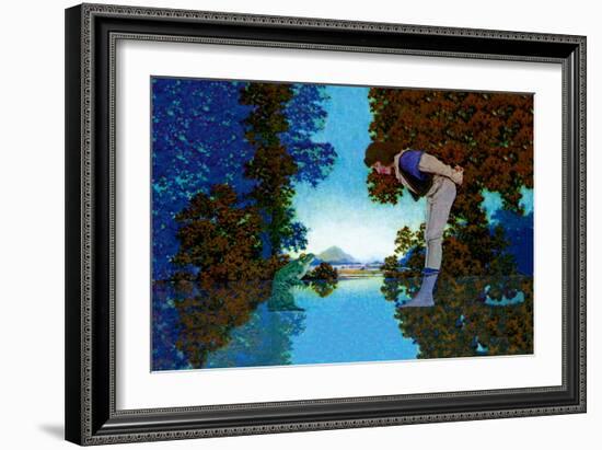 Knave and Frog-Maxfield Parrish-Framed Art Print