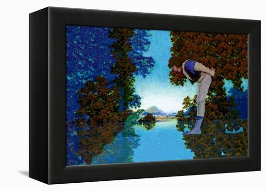 Knave and Frog-Maxfield Parrish-Framed Stretched Canvas