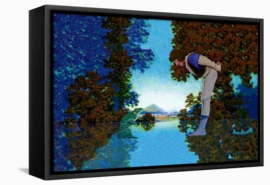 Knave and Frog-Maxfield Parrish-Framed Stretched Canvas