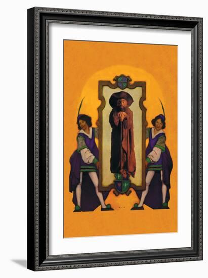 Knaves and Wizard-Maxfield Parrish-Framed Art Print