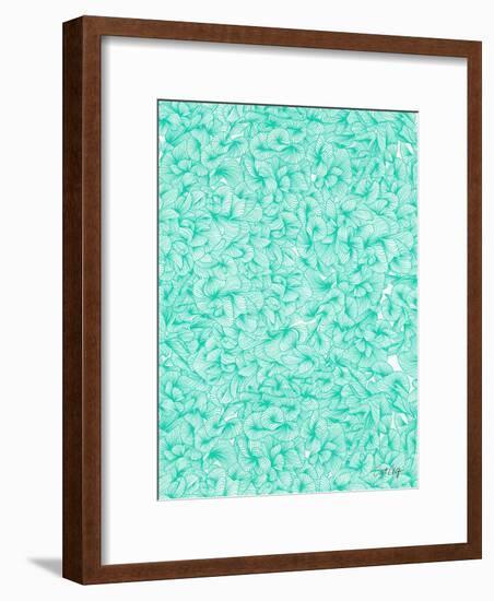 Knee Deep in Turquoise Ink-Cat Coquillette-Framed Giclee Print