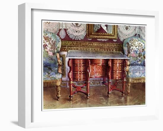 Kneehole Writing Table and Gilt Fauteuils, 1910-Edwin Foley-Framed Giclee Print