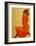 Kneeling Female in Orange Dress, c.1910-Egon Schiele-Framed Art Print