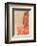 Kneeling Female in Orange-Red Dress, 1910-Egon Schiele-Framed Art Print