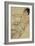 Kneeling Female Semi-Nude, 1917-Egon Schiele-Framed Giclee Print