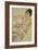 Kneeling Female Semi-Nude, 1917-Egon Schiele-Framed Giclee Print