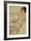 Kneeling Female Semi-Nude, 1917-Egon Schiele-Framed Giclee Print