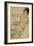 Kneeling Female Semi-Nude, 1917-Egon Schiele-Framed Giclee Print