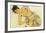 Kneeling Half Naked 2-Egon Schiele-Framed Art Print