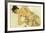 Kneeling Half Naked 2-Egon Schiele-Framed Art Print