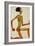 Kneeling Male Nude, in Profile Facing Right, 1910-Egon Schiele-Framed Giclee Print