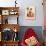 Kneeling Right Weaving Basket - Orange Dress-Judy Mastrangelo-Giclee Print displayed on a wall