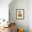 Kneeling Right Weaving Basket - Orange Dress-Judy Mastrangelo-Framed Giclee Print displayed on a wall
