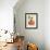 Kneeling Right Weaving Basket - Orange Dress-Judy Mastrangelo-Framed Giclee Print displayed on a wall