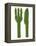 Knife and Fork in Cress-Kröger & Gross-Framed Premier Image Canvas