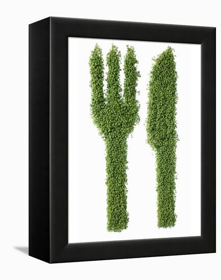 Knife and Fork in Cress-Kröger & Gross-Framed Premier Image Canvas