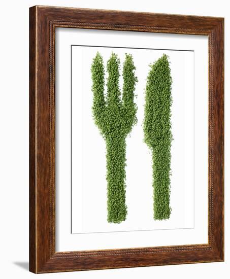 Knife and Fork in Cress-Kröger & Gross-Framed Photographic Print