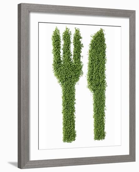 Knife and Fork in Cress-Kröger & Gross-Framed Photographic Print