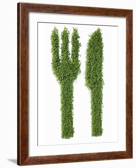 Knife and Fork in Cress-Kröger & Gross-Framed Photographic Print