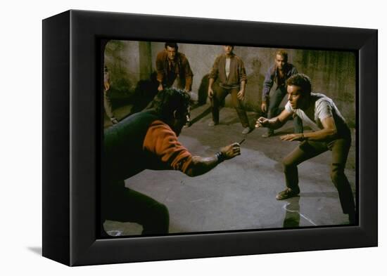 Knife Fight Scene from West Side Story-Gjon Mili-Framed Premier Image Canvas