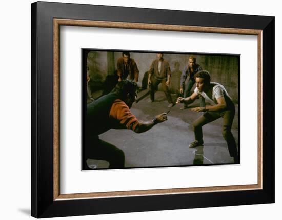 Knife Fight Scene from West Side Story-Gjon Mili-Framed Photographic Print