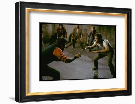 Knife Fight Scene from West Side Story-Gjon Mili-Framed Photographic Print