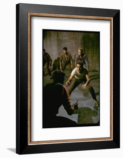 Knife Fight Scene from West Side Story-Gjon Mili-Framed Photographic Print