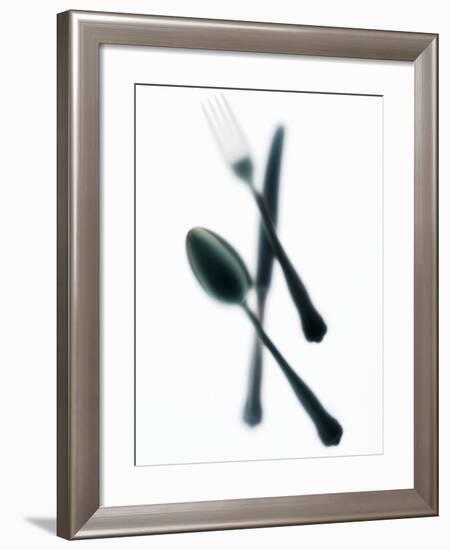Knife, Fork and Spoon, Blurry-Hermann Mock-Framed Photographic Print