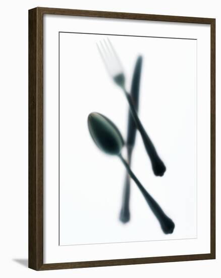 Knife, Fork and Spoon, Blurry-Hermann Mock-Framed Photographic Print