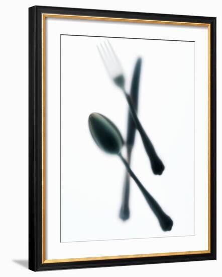 Knife, Fork and Spoon, Blurry-Hermann Mock-Framed Photographic Print