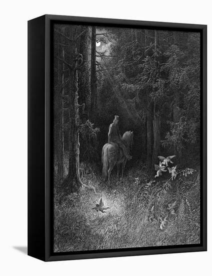 Knight and Fairies-Gustave Doré-Framed Premier Image Canvas