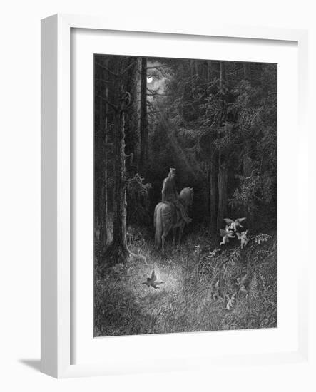 Knight and Fairies-Gustave Doré-Framed Photographic Print