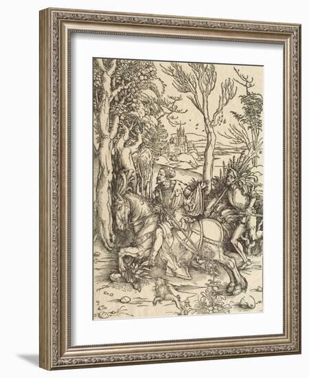 Knight and Lansquenet, C1497-Albrecht Durer-Framed Giclee Print