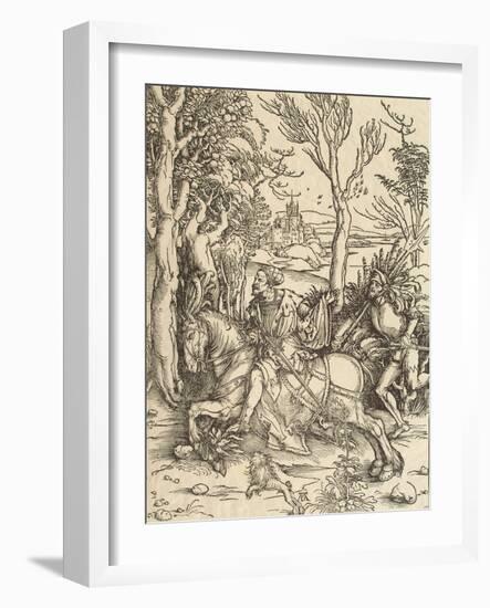 Knight and Lansquenet, C1497-Albrecht Durer-Framed Giclee Print