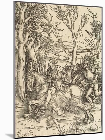 Knight and Lansquenet, C1497-Albrecht Durer-Mounted Giclee Print