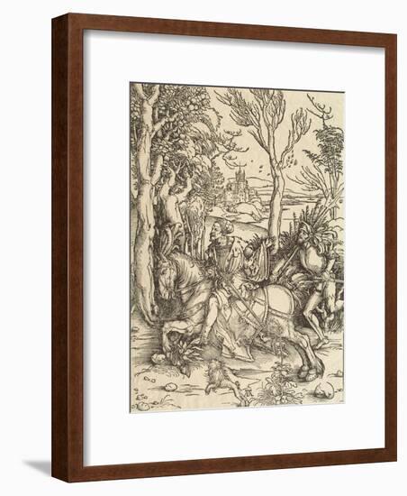 Knight and Lansquenet, C1497-Albrecht Durer-Framed Giclee Print