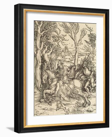 Knight and Lansquenet, C1497-Albrecht Durer-Framed Giclee Print