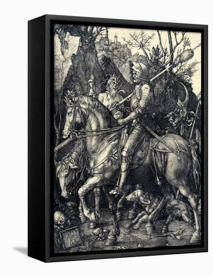 Knight, Death and the Devil, 1513-1514-Albrecht Dürer-Framed Premier Image Canvas