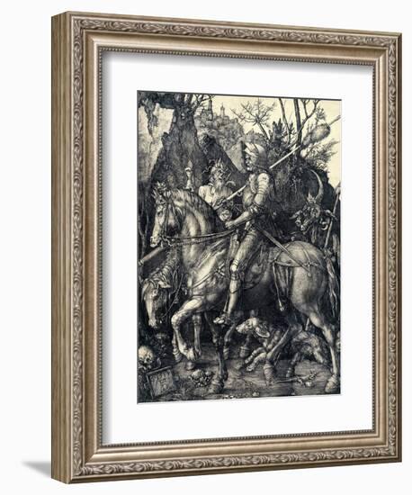 Knight, Death and the Devil, 1513-1514-Albrecht Dürer-Framed Giclee Print